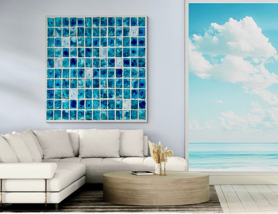 Abstraction blue white No. 2225