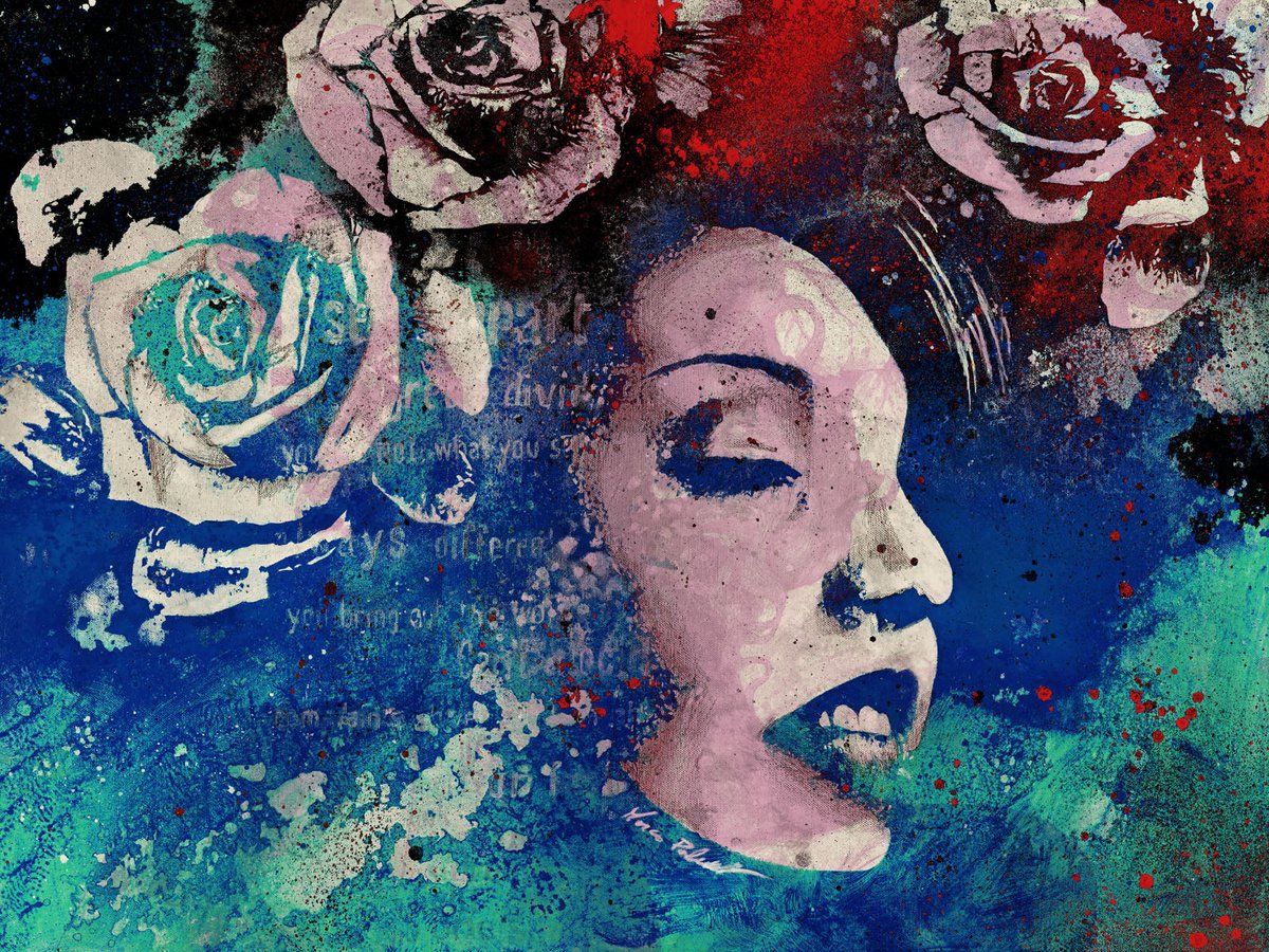 To Our Friends in the Great Blue North | flower lady graffiti painting | giclee print by Marco Paludet