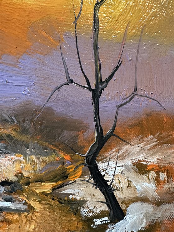 " Winter Sunrise with Boat "