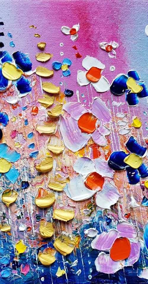 "Abstract Meadow Flowers in Love" by Phil Broad
