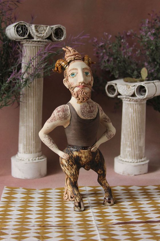 Hipster Faun. Sculpture by Elya Yalonetski