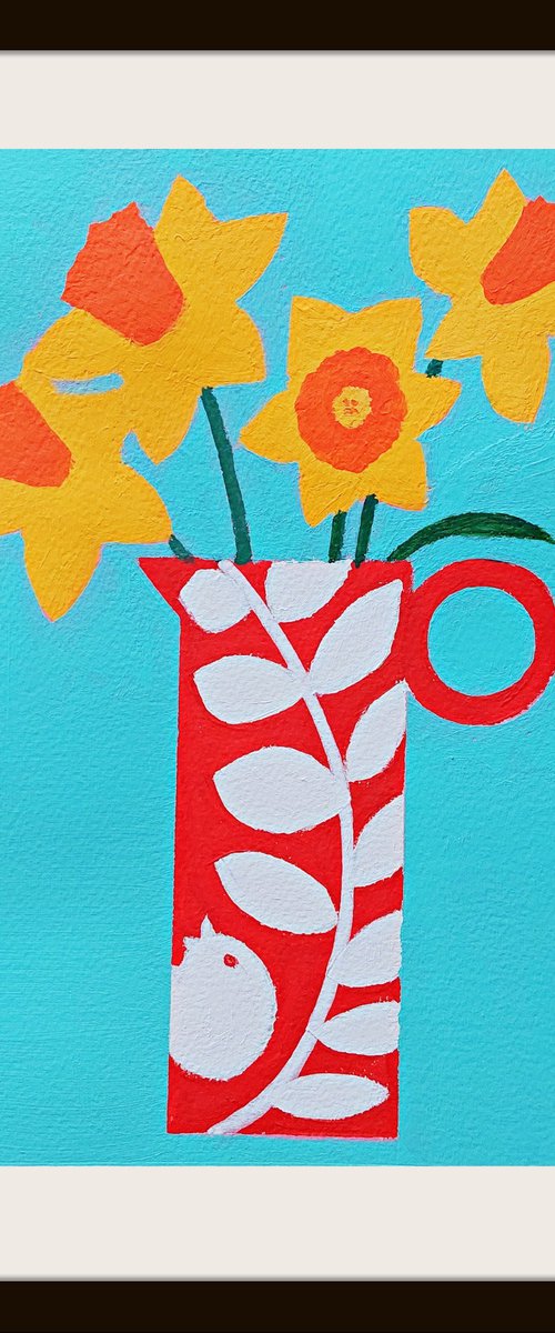 Daffodils in a Favourite Vase by Jan Rippingham