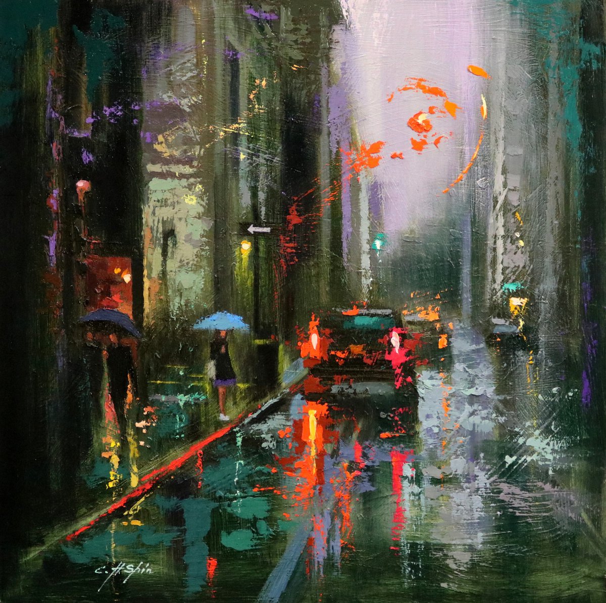 Still Rainy in Soho by Chin H Shin