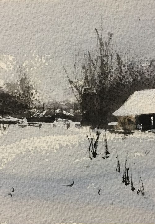 Winter landscape scene (III) by Tihomir Cirkvencic