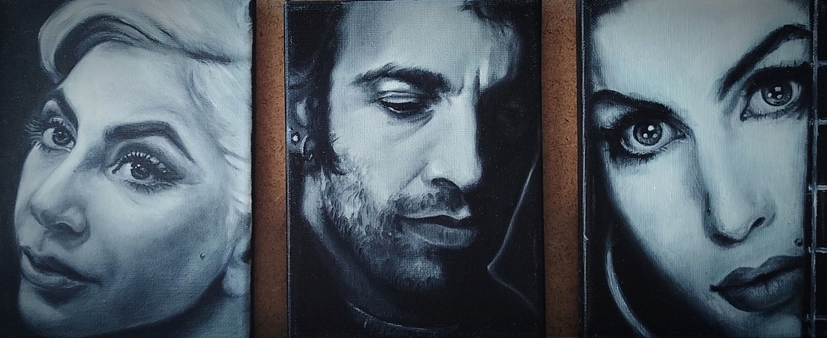 Photorealistic Portrait Oil Painting By Veronica Ciccarese, 5 X 7", Ladygaga Theboss Amywinehouse, Original Artwork