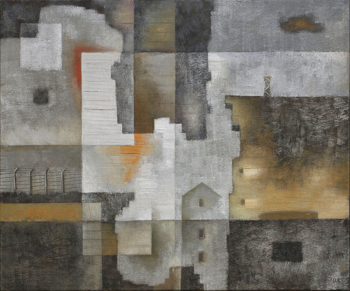 Abstract Landscape Oil Painting By Eugene Ivanov, 24 X 20, Zone, Original Artwork