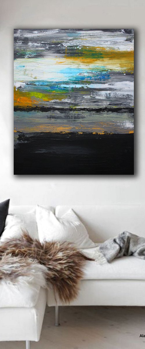 120x100cm. / Abstract painting / Exhibit N23 by Alex Senchenko