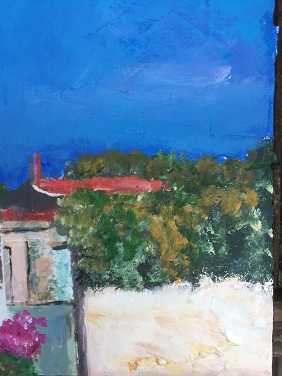 French House in the Hot Sun