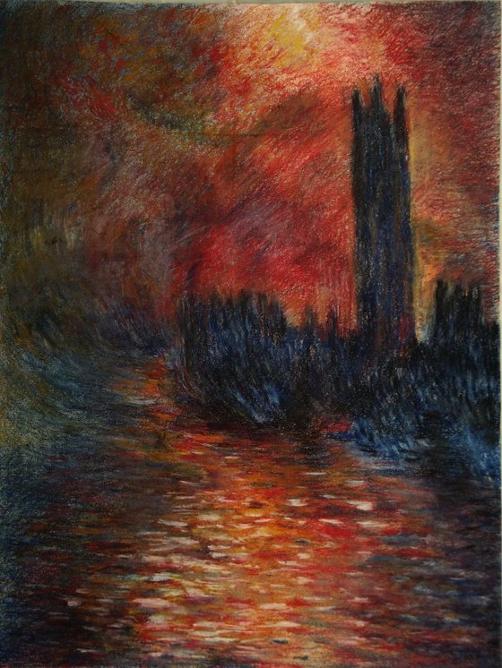 LE PARLEMENT, LONDRES - (After CLaude Monet)