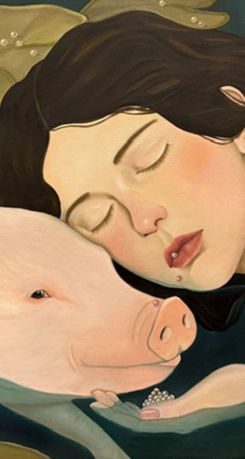 "Depends on the beads, depends on the pig" by Nina Grigel