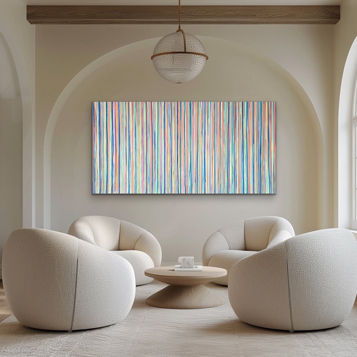 Abstract Acrylic Painting By Carla Sa Fernandes, 79 X 39, The Emotional Creation #282, Original Artwork