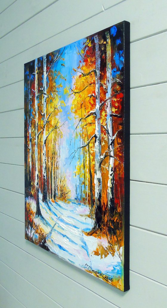 Birch Forest. First Snow