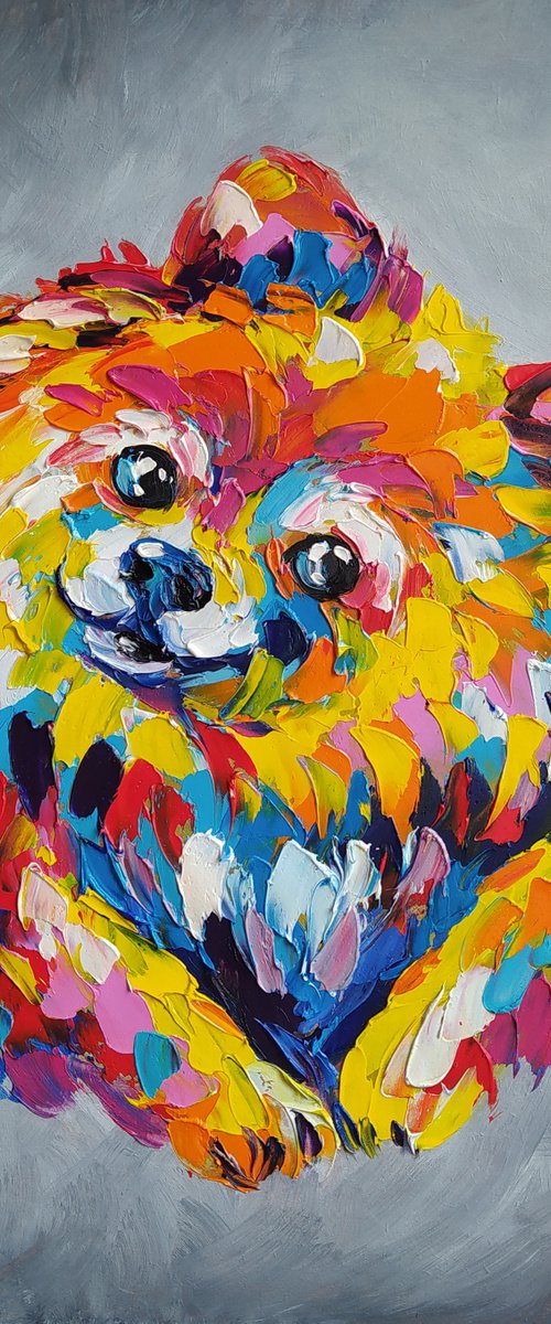 Spitz - puppy, little puppy, dog, pets, spitz, spitz dog, for kids, for children, gift idea by Anastasia Kozorez