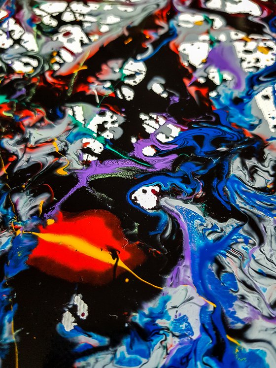 - Reversion - Style of JACKSON POLLOCK. Abstract Expressionism Painting.