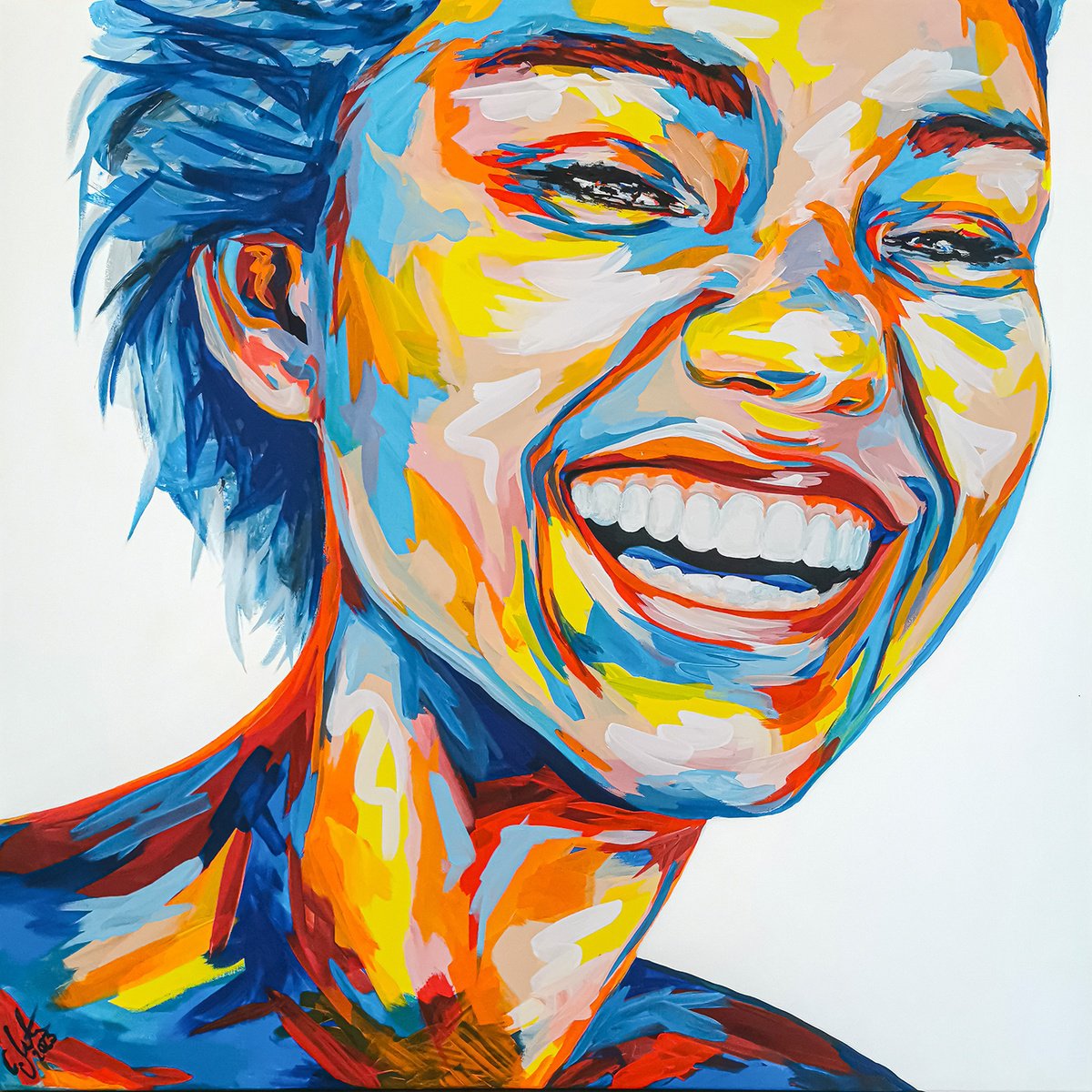 Urban And Pop Acrylic Painting , Antoinette By Carographic By Carolyn Mielke, 39 X 39, Artwork For Sale On Artfinder