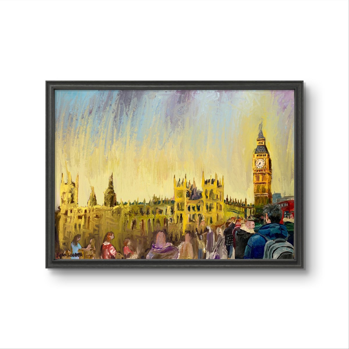 Impressionistic Cityscapes Painting By Ryan Louder, 48 X 36", London, Original Artwork