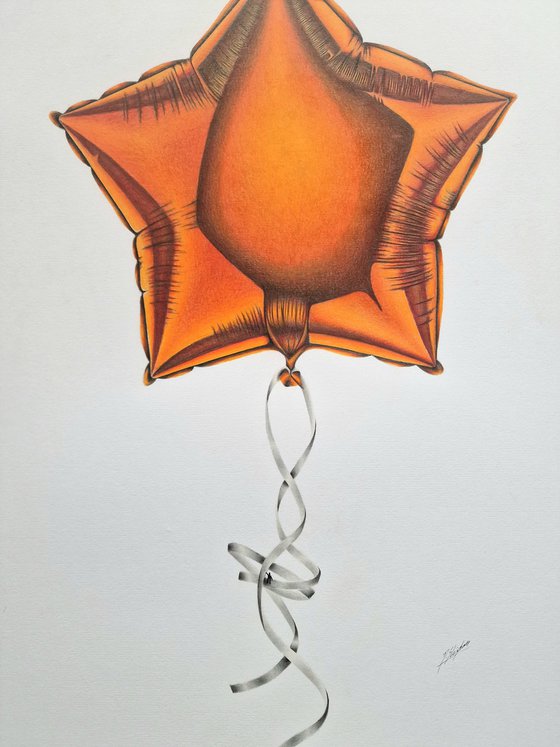 Orange Foil Balloon: Up And Away