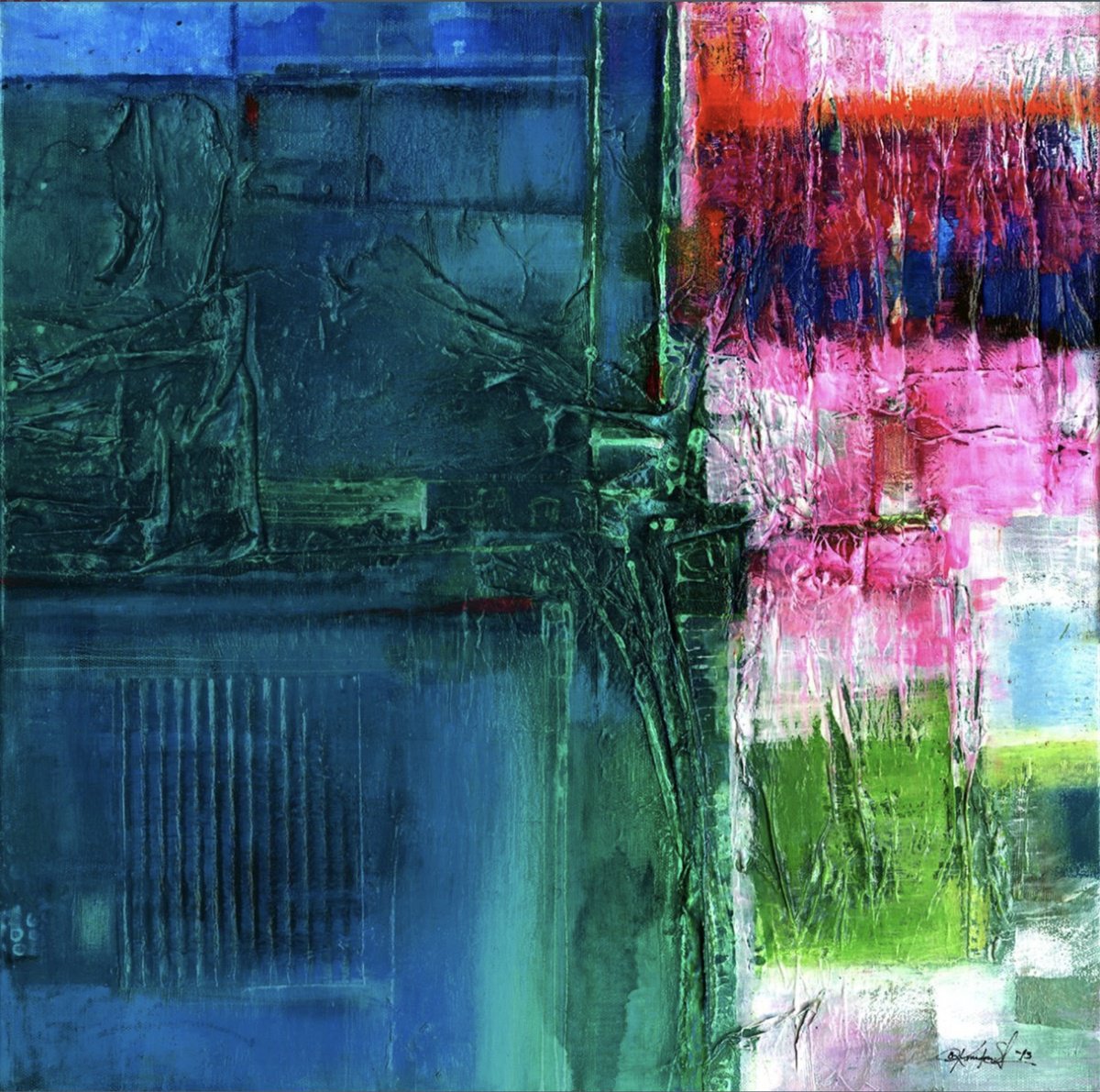 Expressive Painting , Color Bliss By Kathy Morton Stanion, 20 X 20, Artwork For Sale On Artfinder