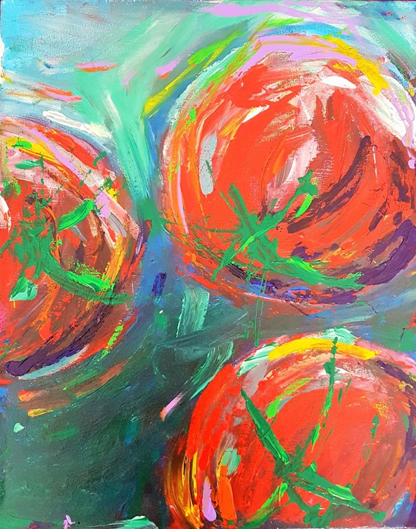 Tomatoes Acrylic Painting By Dawn Underwood Artfinder