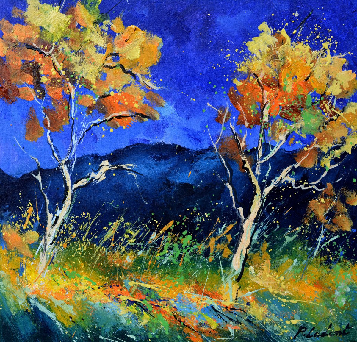 Autumn Happy Colours By Pol Henry Ledent, 16 X 16, Artwork For Sale On Artfinder
