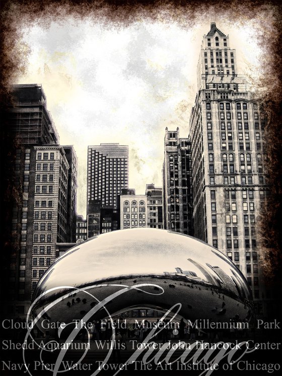 Chicago Cloud Gate/XL large original artwork