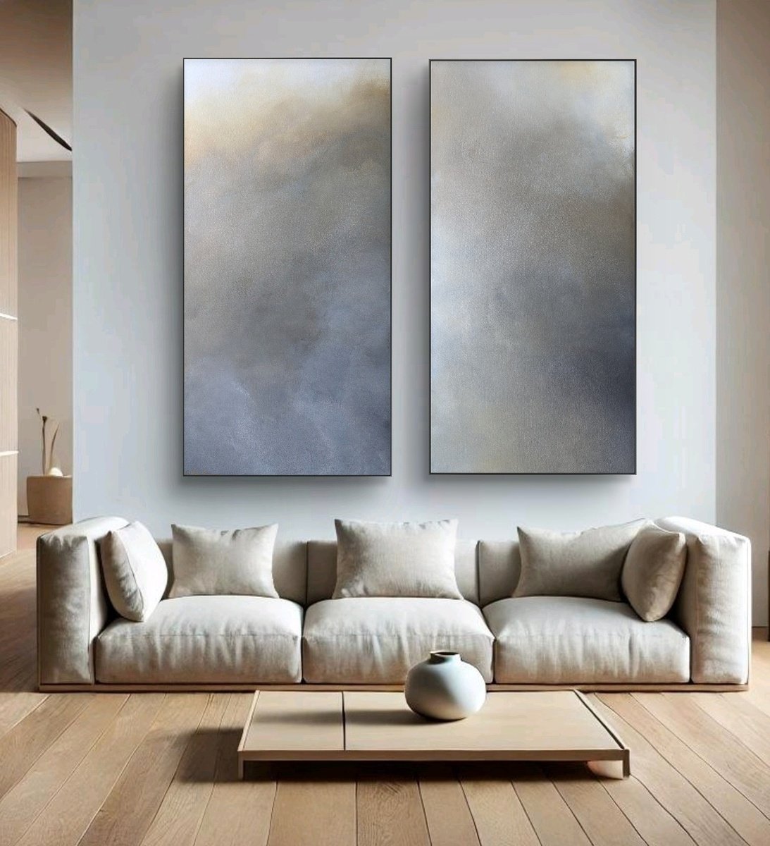 Abstract Acrylic Painting By Gabriela Azar Schreiner, 51 X 51, Distant Echoes, Original Artwork