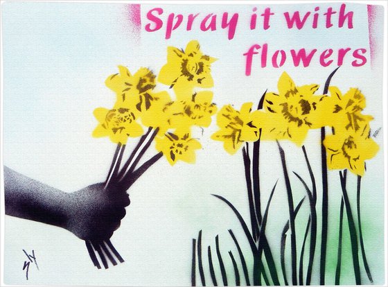 Spray it with flowers (on gorgeous watercolour paper) +FREE poem