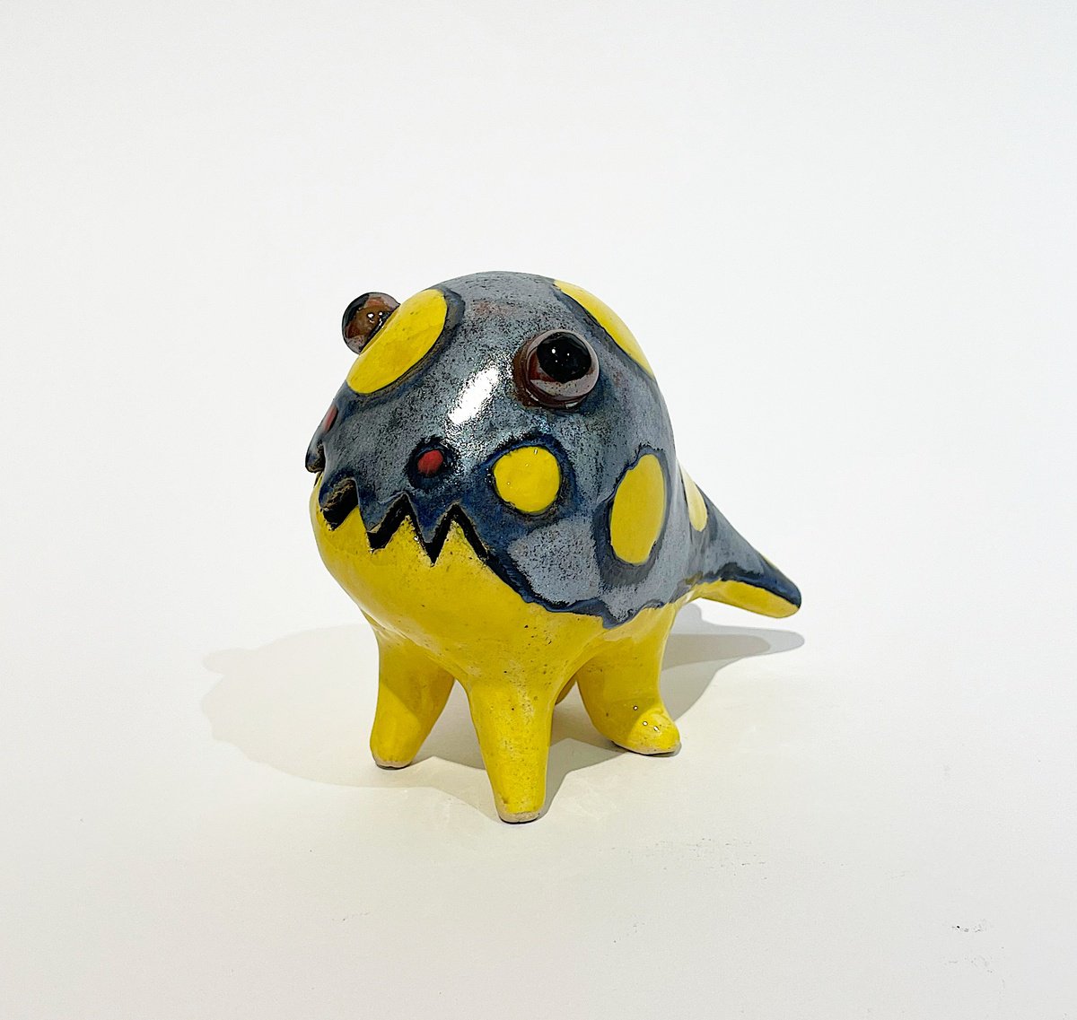 Illustrative Animal Clay Sculpture By Viktor Zuk, 5 X 4", Mystical Journey, Original Artwork