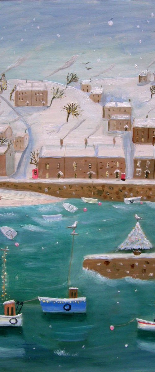 Snowy Harbour by Mary Stubberfield