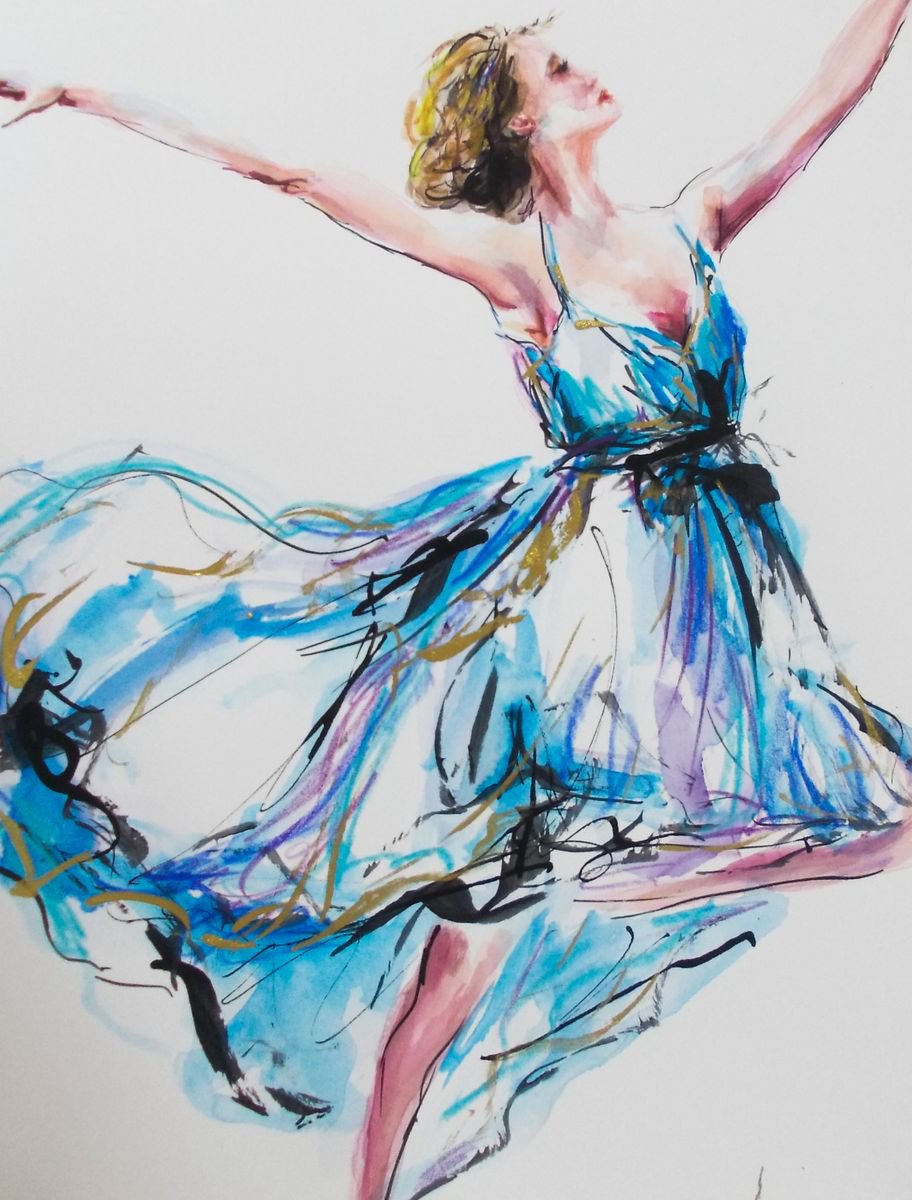 Enchanted - Ballerina Series Painting by Antigoni Tziora