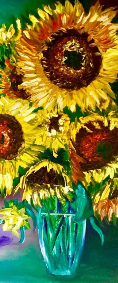 Bouquet of sunflowers by Olga Koval