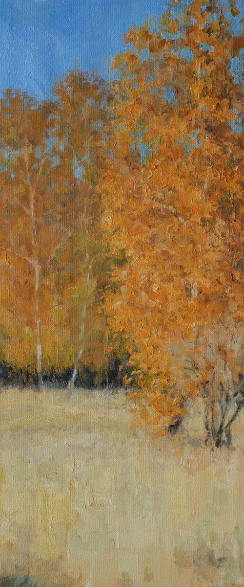 Gold Of Autumn - sunny autumn landscape painting by Nikolay Dmitriev