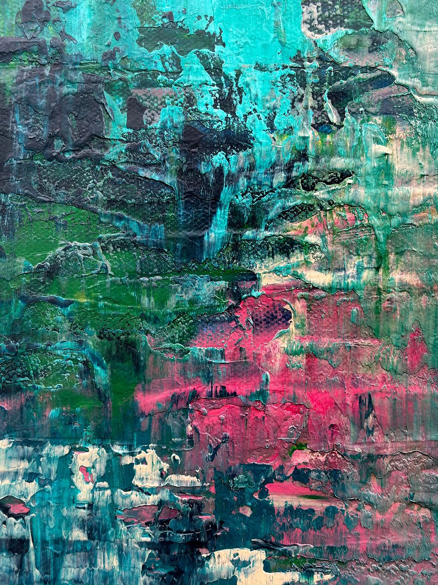 Abstract Acrylic Painting By Lyra Morgan, 36 X 24", Continuum Ii, Original Artwork