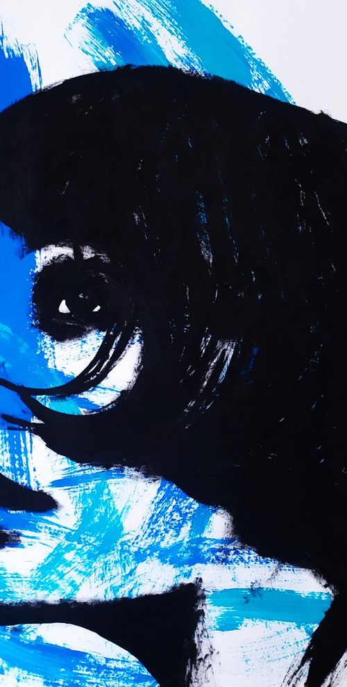 Blue girl by Valera Hrishanin