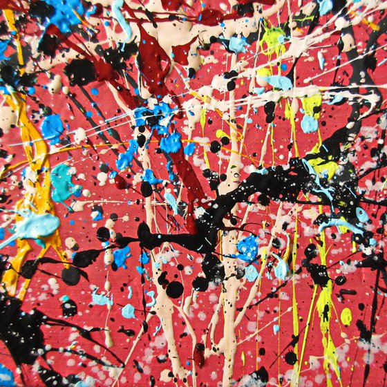 NEW SPRING,  POLLOCK MODE,  XL,  framed