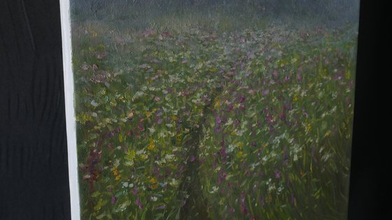 In The Morning Mist - summer landscape painting