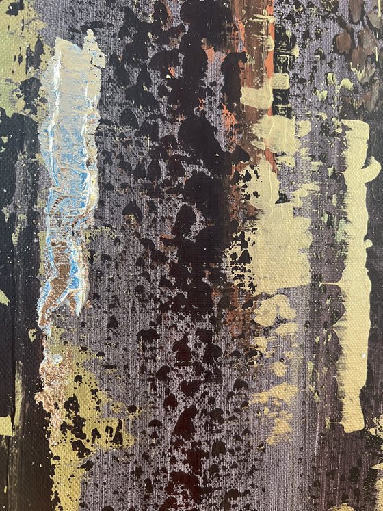 Amazing textured abstraction with gold.