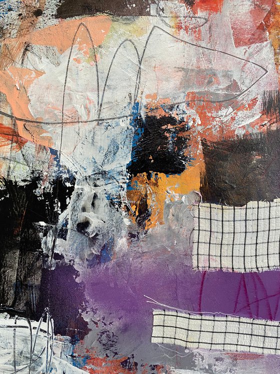 Blow Back #1 - Bold Abstract Expressionism Collage