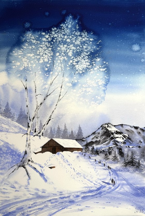 Winter day in the mountains