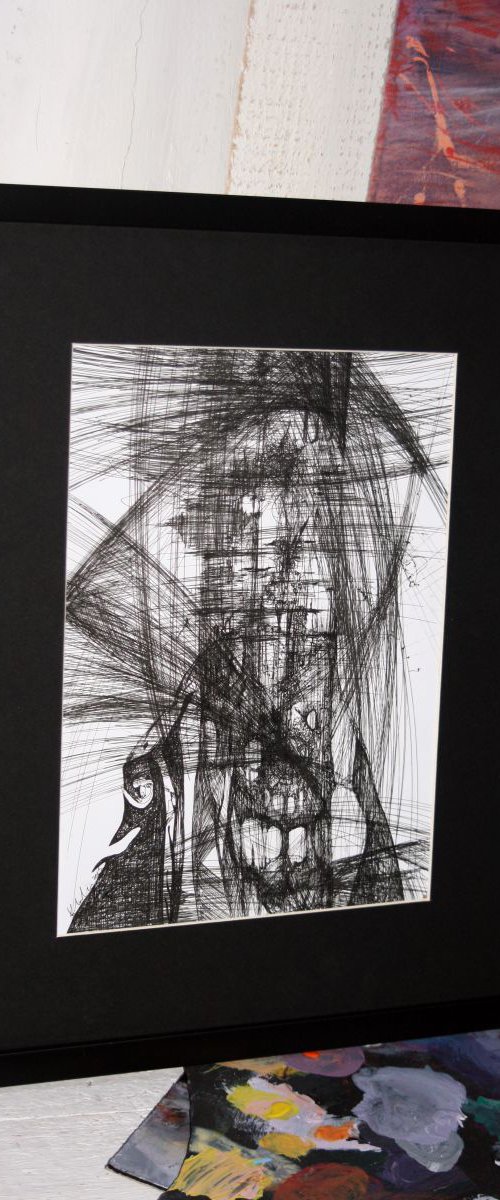 DELIRIOUS MINDSCAPE SPONATNE VIBRATIONS LINES UNIQUE TEHNIQUE BY MASTER OVIDIU KLOSKA ABOUT ETERNITY by Kloska Ovidiu