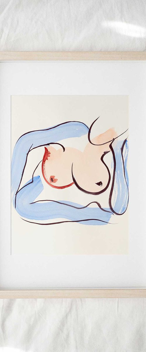 'Thoughts', nude study by Eve Devore