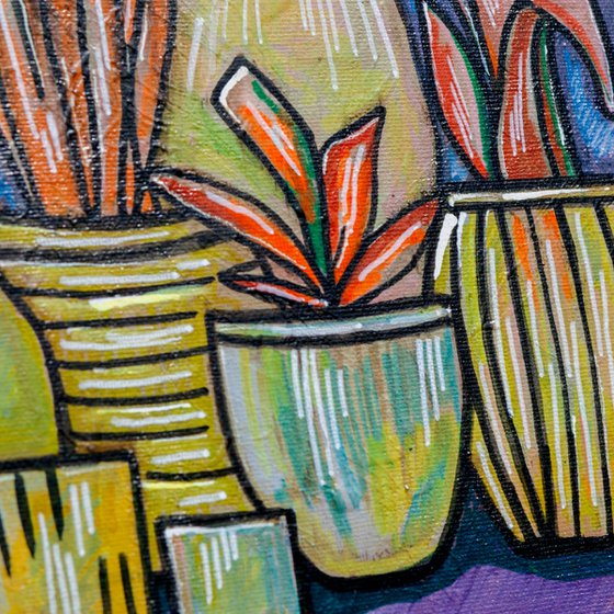 Home Plants in Vase
