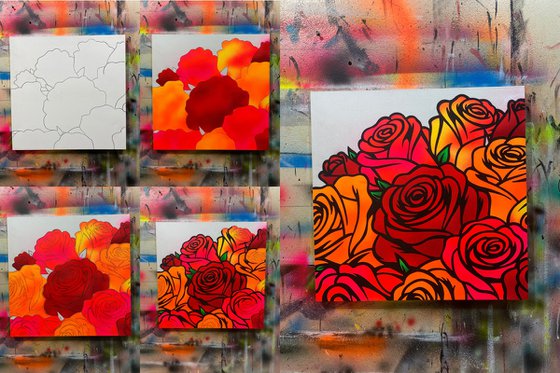Roses On Purple