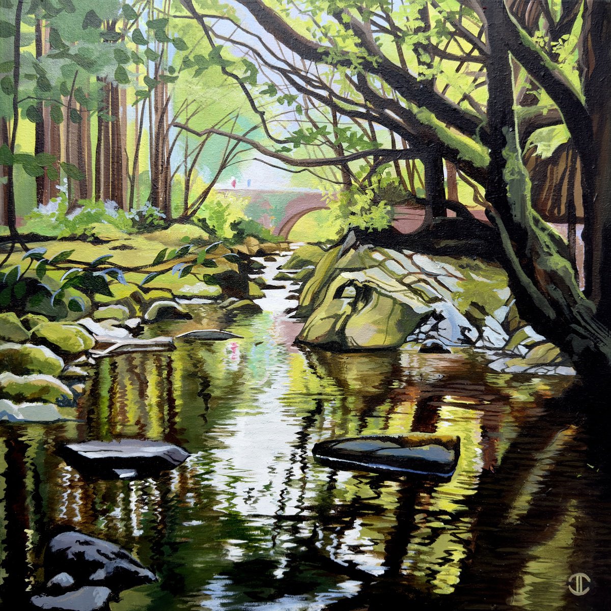 Impressionistic Landscape Acrylic Painting By Joseph Lynch, 20 X 20, Parnell