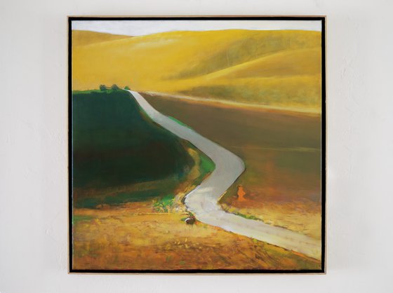 Everlasting hills of hope 30x30 inch 76x76cm by Bo Kravchenko