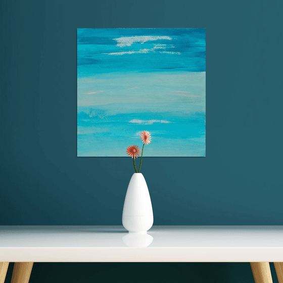 Quiet sunny seaside abstract water