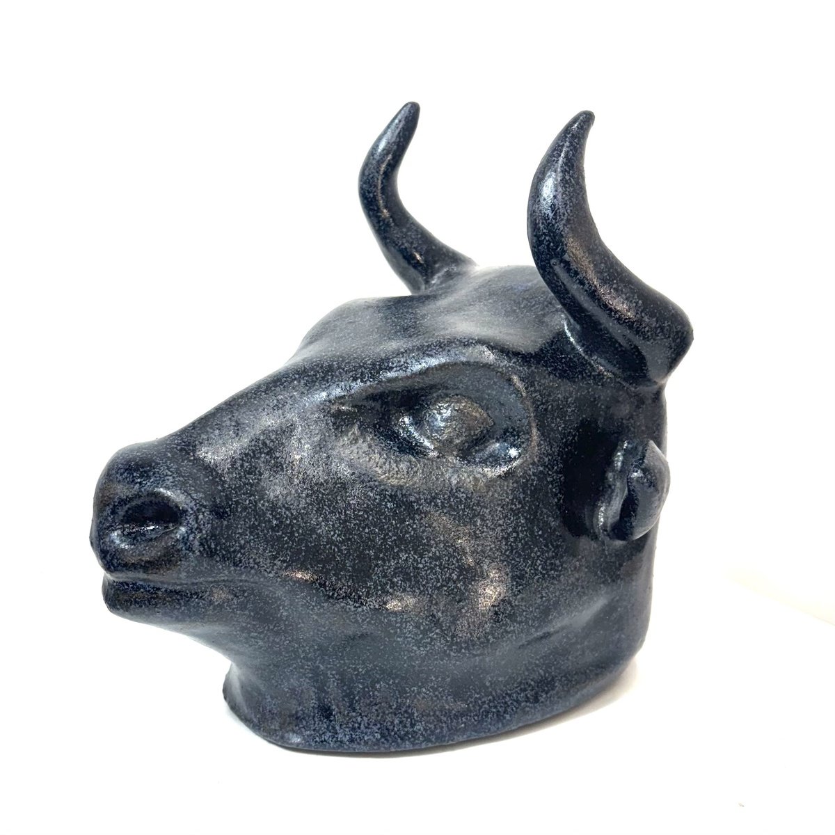 Expressive Animal Clay Sculpture By Ej Mack, 7 X 8, Perseverance, Original Artwork