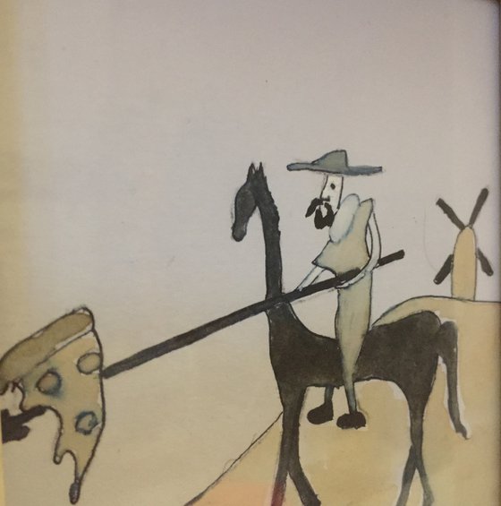 Don Quixote and the pizza