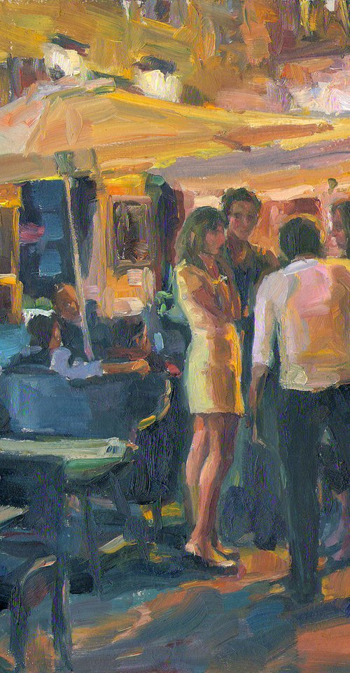 Café, evening by Vachagan Manukyan