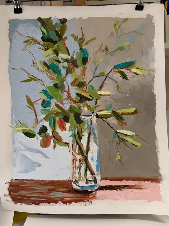 Still life with Olive branches.